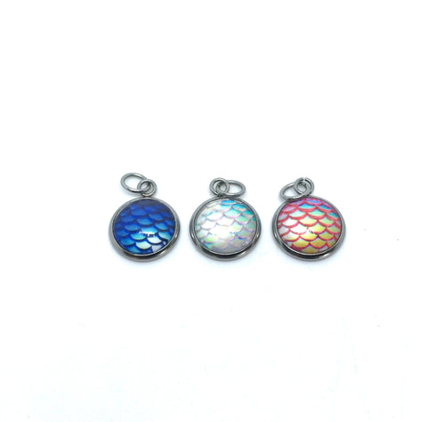 12mm Glass Mermaid Charm Set