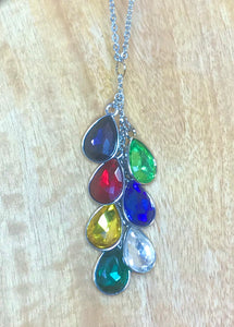 Raindrop Birthstone Family Necklace