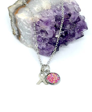 Load image into Gallery viewer, Breast Cancer Research Necklace (Stainless Steel)