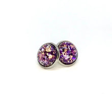 Load image into Gallery viewer, 12mm Purple Foil Studs