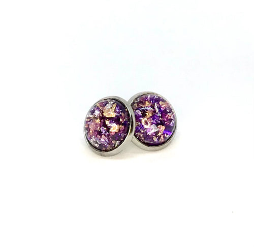 12mm Purple Foil Studs