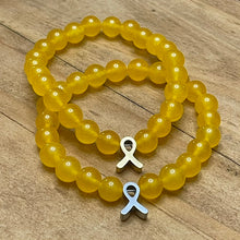 Load image into Gallery viewer, 8mm Childhood Cancer Research Gemstone Bracelet