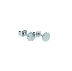 Double Mixed Set of 6mm Minimalist Round Studs (Stainless Steel)