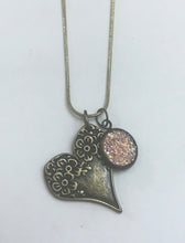 Load image into Gallery viewer, Floral Heart Necklace (Antique Bronze)