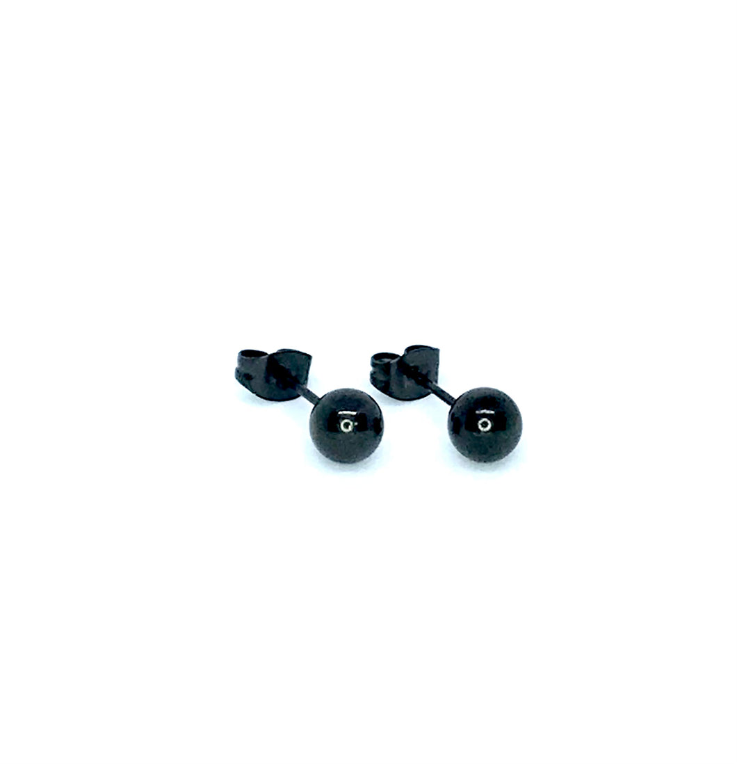 6mm Black Ball Studs (Stainless Steel)