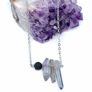 Crystal Diffuser Necklace (Stainless Steel)