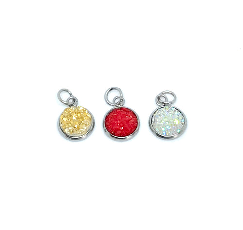 10mm Love Druzy Charm Set