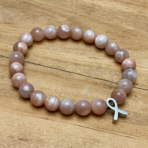 8mm Uterine Cancer Research Gemstone Bracelet