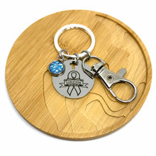 Load image into Gallery viewer, Prostate Cancer Survivor Research Keychain (Stainless Steel)