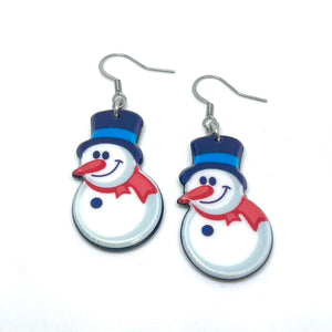 Snowman Drop Earrings