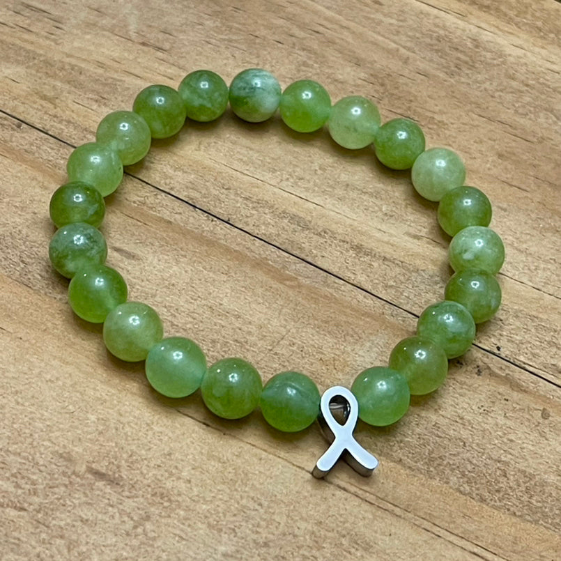 8mm Non-Hodgkin Lymphoma Cancer Research Gemstone Bracelet