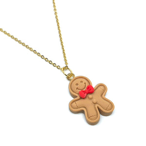 Gingerbread Man Necklace (Stainless Steel)
