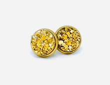 Load image into Gallery viewer, 10mm Moon Druzy Studs