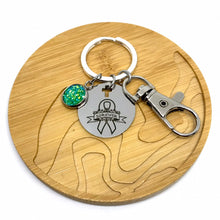 Load image into Gallery viewer, Non-Hodgkin Lymphoma Cancer Survivor Research Keychain (Stainless Steel)