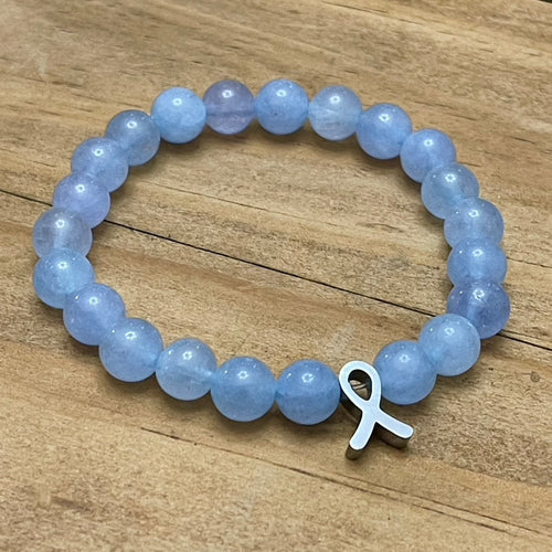 8mm Prostate Cancer Research Gemstone Bracelet