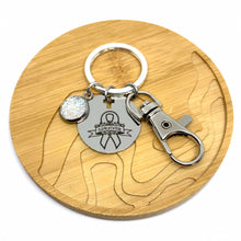 Load image into Gallery viewer, Lung Survivor Research Keychain (Stainless Steel)