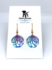 Rainbow Petal Drop Earrings