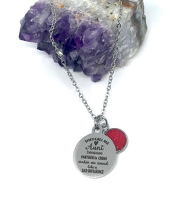 “They Call Me Aunt” 3-in-1 Necklace (Stainless Steel)