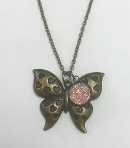 Butterfly Necklace (Antique Bronze)
