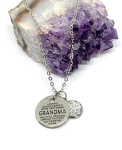 Load image into Gallery viewer, GRANDMA Word Collage 3-in-1 Necklace (Stainless Steel)