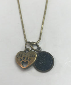 “Best Friend” Pet Necklace (Antique Bronze)