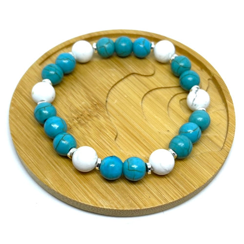 8mm Turquoise Howlite Bracelet