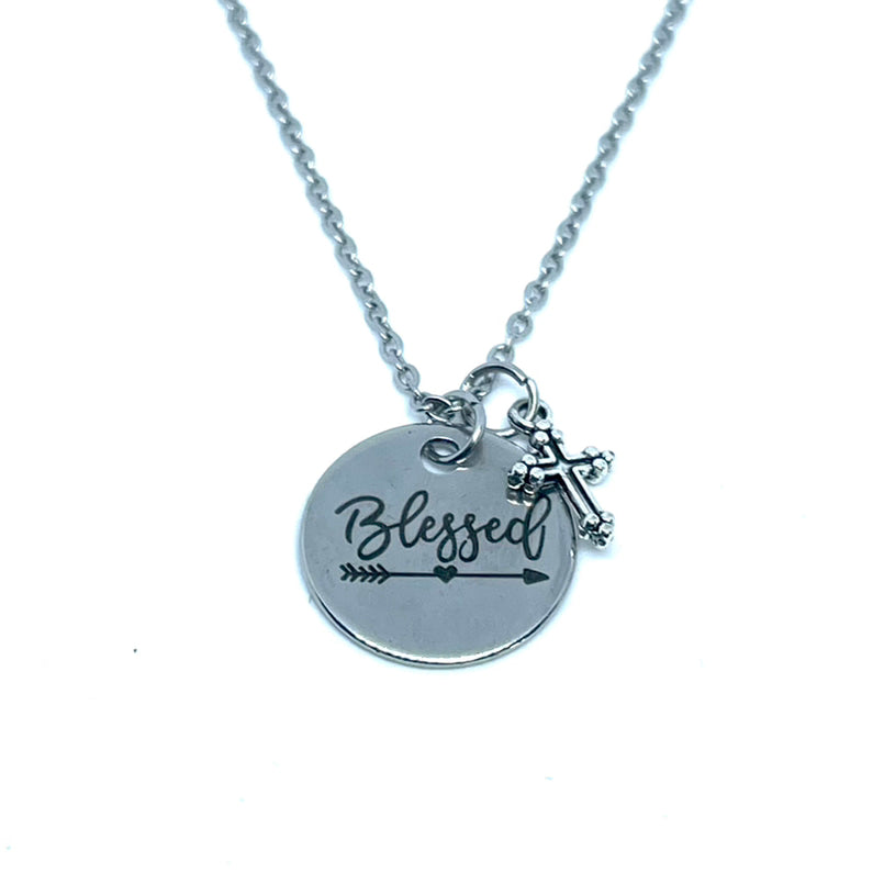 Blessed 3-in-1 Charm Necklace (Stainless Steel)