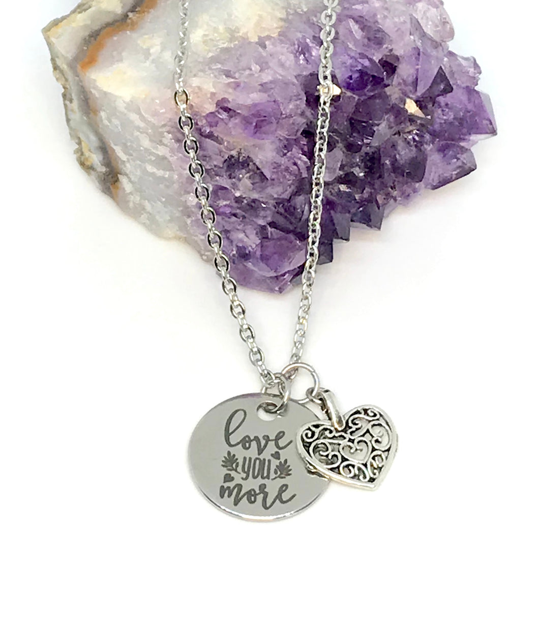 “love you more” Necklace (Stainless Steel)