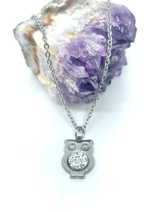 Baby Owl Necklace (Stainless Steel)
