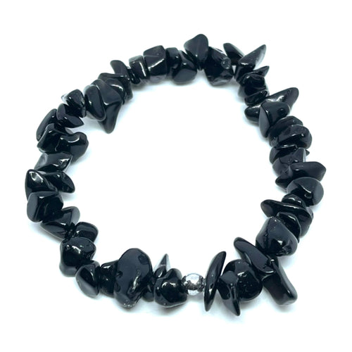 Obsidian Chip Bracelet