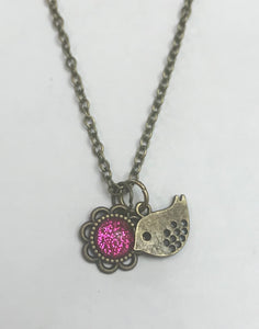 Mama Bird Necklace (Antique Bronze)