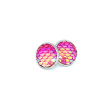 Load image into Gallery viewer, 12mm Pink Mermaid Studs