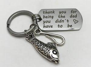 Step Father Keychain (Stainless Steel)