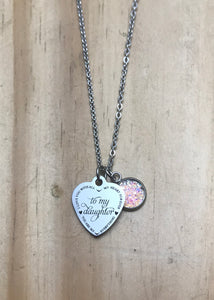 "To My Daughter" 3-in-1 Necklace (Stainless Steel)