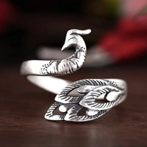 Adjustable Peacock Ring