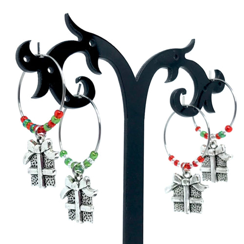 Christmas Present Wine Charm Set