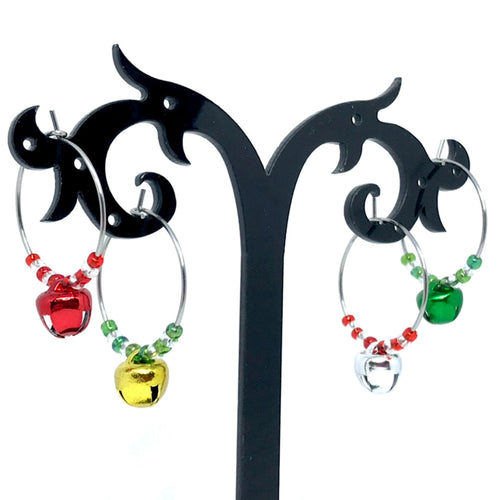 Jingle Bell Wine Charm Set