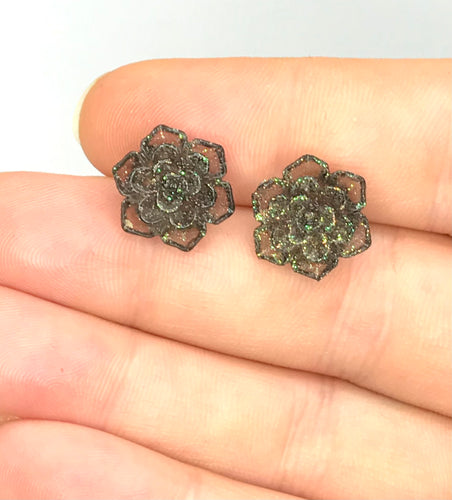 13mm Sparkly Succulent Studs