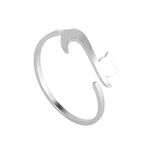 Adjustable Stretching Cat Ring (Stainless Steel)