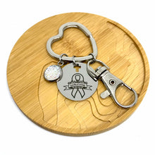 Load image into Gallery viewer, Lung Survivor Research Keychain (Stainless Steel)