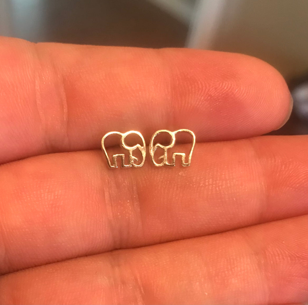 Elephant Studs (Sterling Silver)
