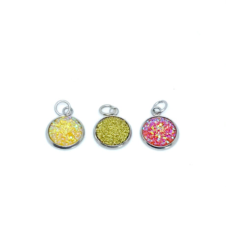 12mm Sunshine Druzy Charm Set