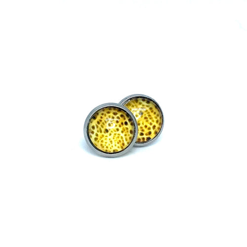 10mm Cheetah Print Studs (Stainless Steel)