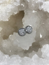 Load image into Gallery viewer, 8mm Silver Druzy Studs