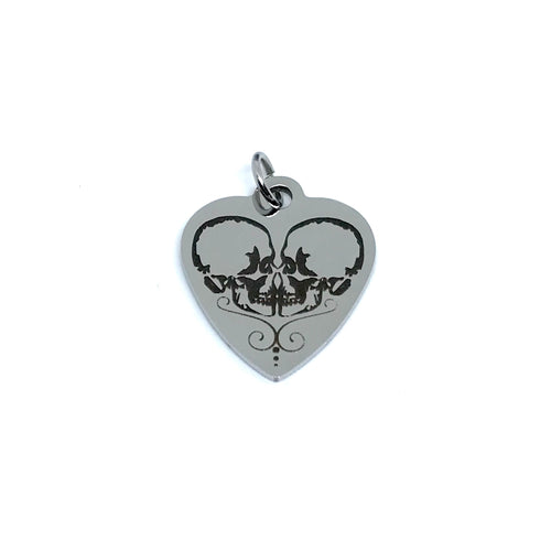 Skull Heart Charm