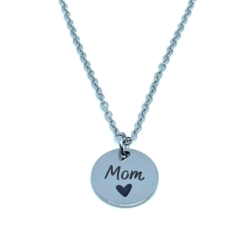 Mom Charm Necklace (Stainless Steel)