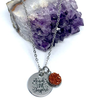 Load image into Gallery viewer, &quot;Teach Love Inspire&quot; 3-in-1 Necklace (Stainless Steel)