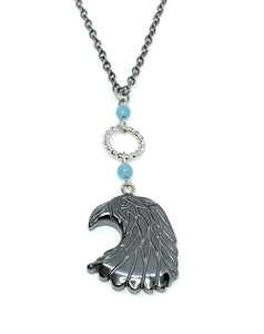 Hematite Eagle Necklace