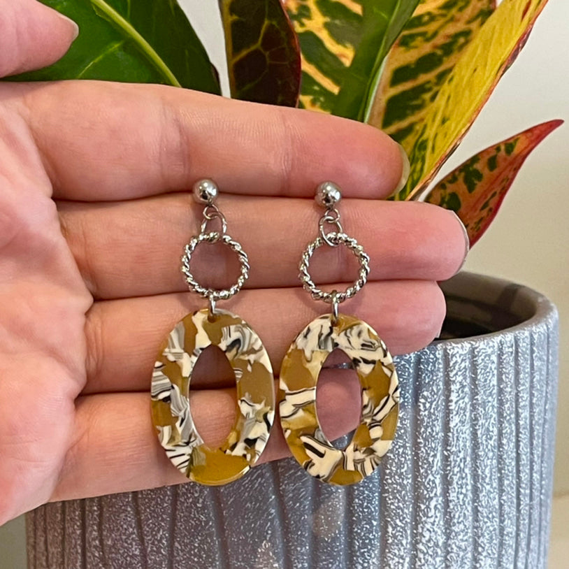 Sunshine Safari Drop Earrings (Stainless Steel)