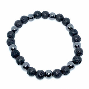 8mm Men's Gunmetal Diffuser Bracelet